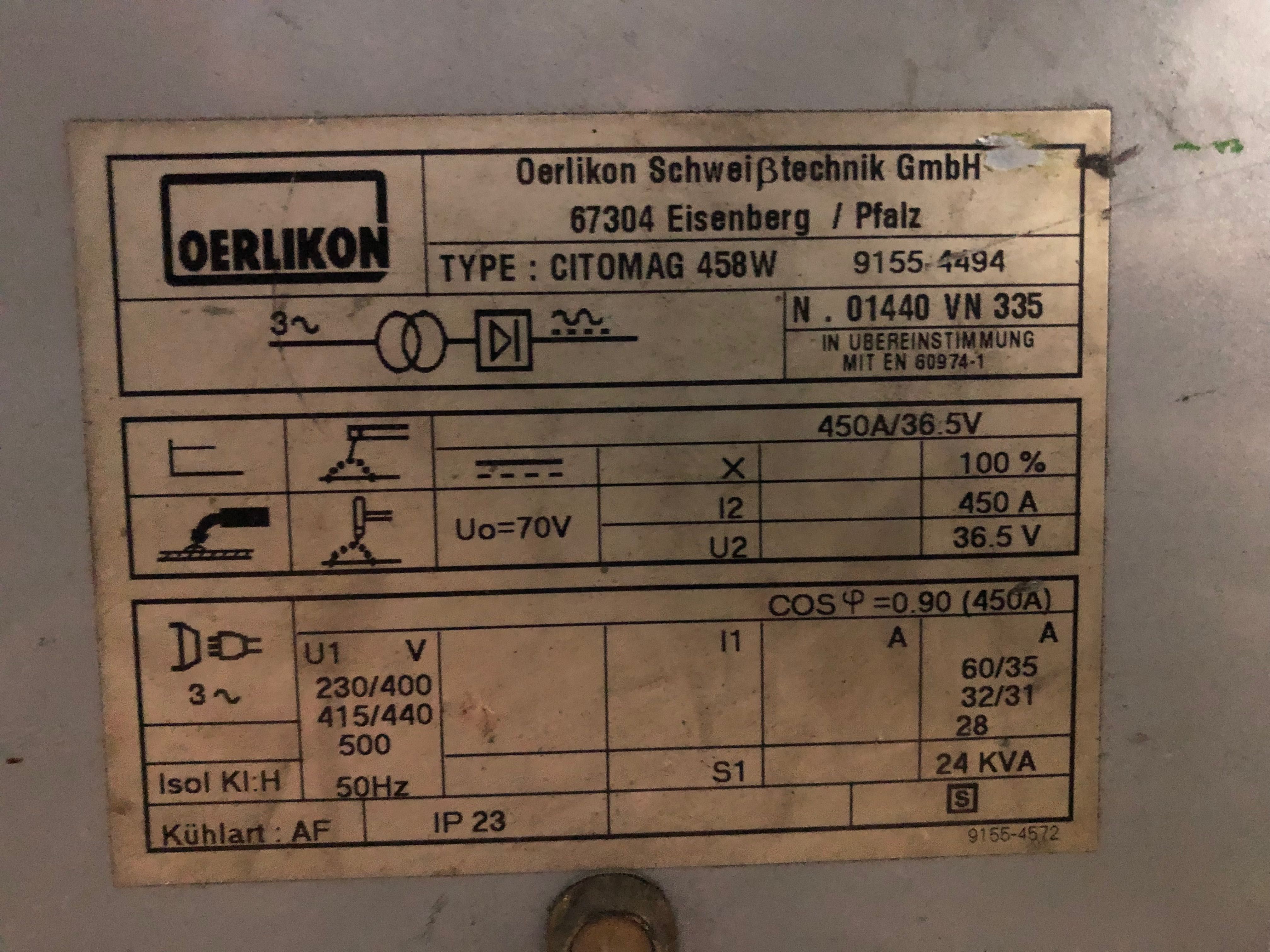 Телоподаващо OERLIKON 450A/FRONIUS/ ,MIG MAG, TIG, с водно охлаждане.