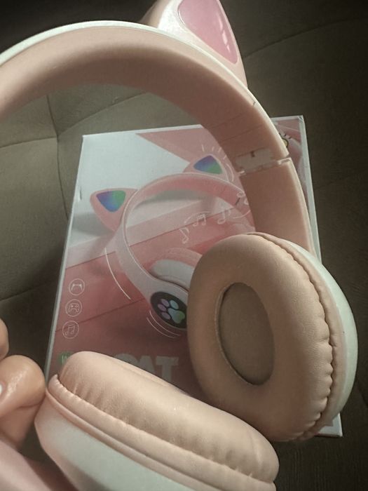 Детски слушалки с котешки уши