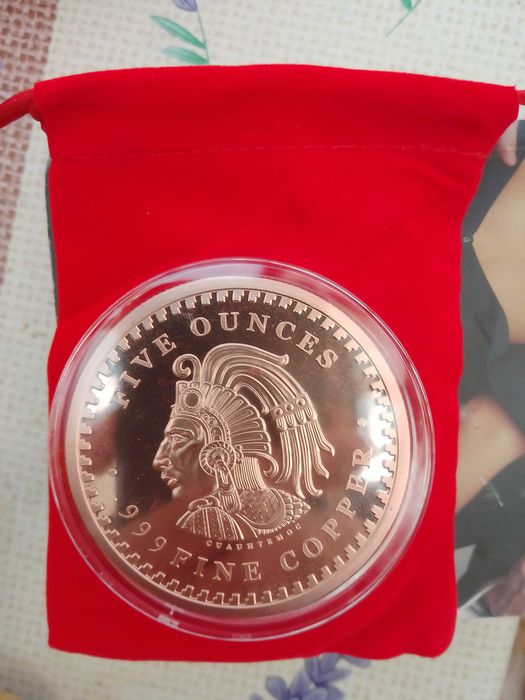 Vand moneda de 5 uncii cupru