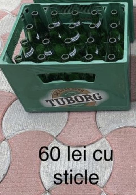 Lada navetă Tuborg cu sticle promoție PECO Mol