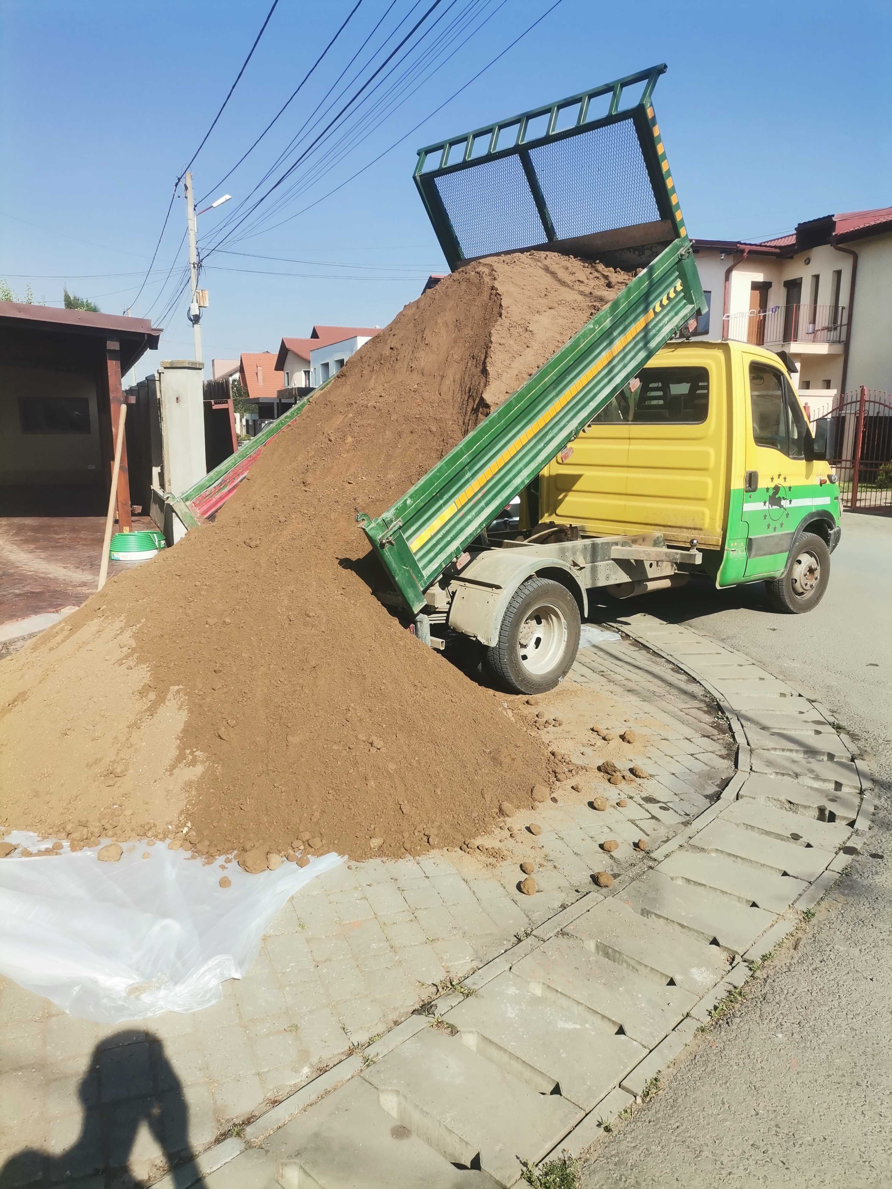 Pământ galben nisipos Pamant negru vegetal