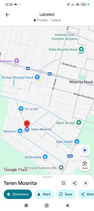Teren intravilan in Mosnita Noua - 604 mp