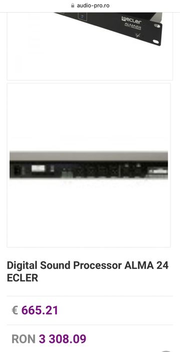 Rack, amplificator si procesor ECLER eLPA2-1400/Alma24