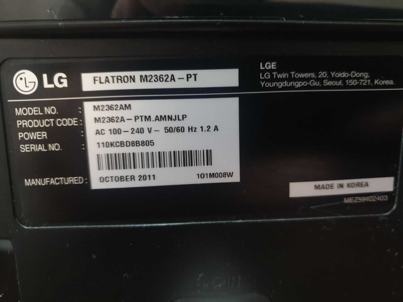 Телевизор LG FLATRON M2362 AM, (Южная Корея)