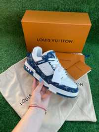 Louis Vuitton Trainers Denim Blue Premium Quality