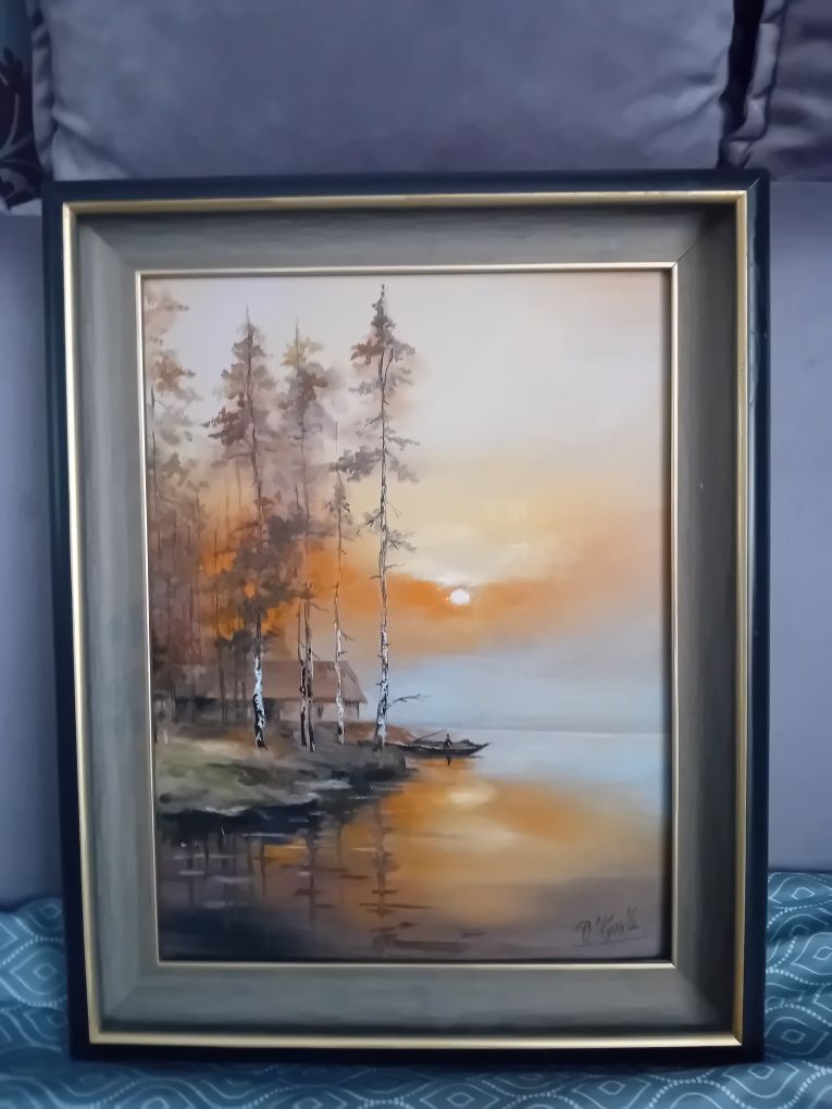 Картина " Осень" 34х42 масло