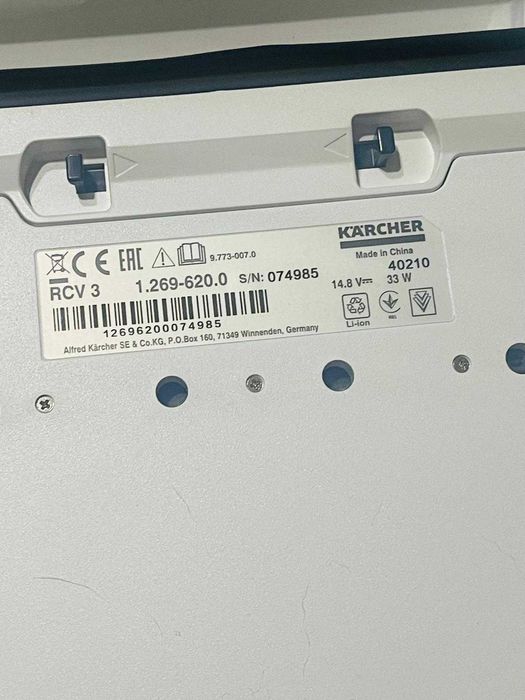 Robot aspirator Kärcher RCV 3 cu funcție de mop, laser LiDAR - defect