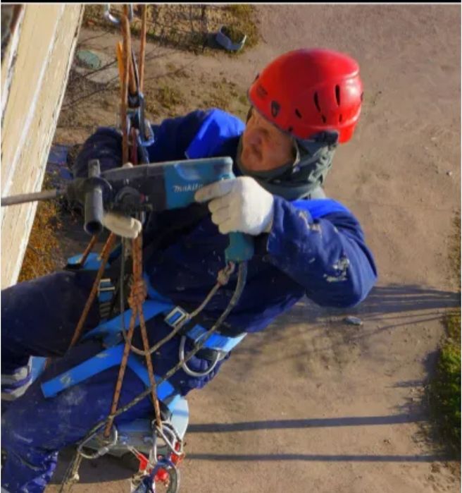 Работы на высоте, любой сложности, пром.альпинист с большим стажем