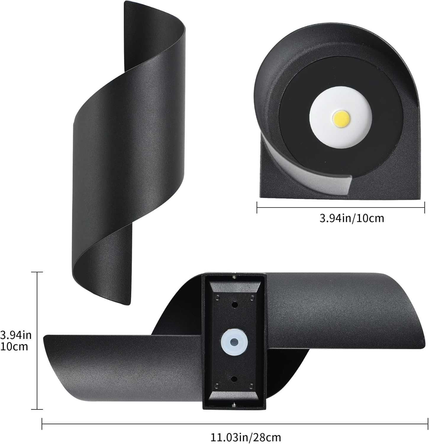 Set 2 lămpi LED moderne IP65 10W, perete grădină/balcon / interior