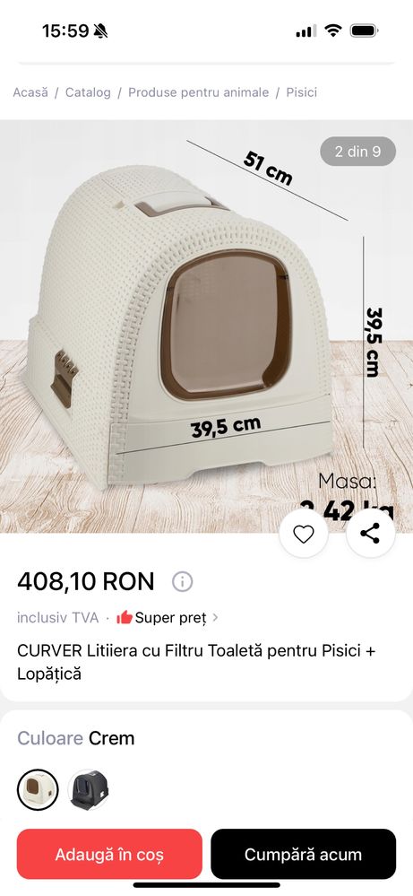 Litiera curver noua