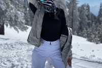 Geaca ski schi dama marimea 38/M, gri cu guler de blana