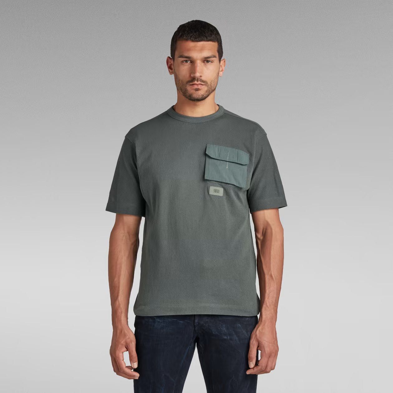 G-Star Mesh Pocket Loose T-Shirt XS Graphite