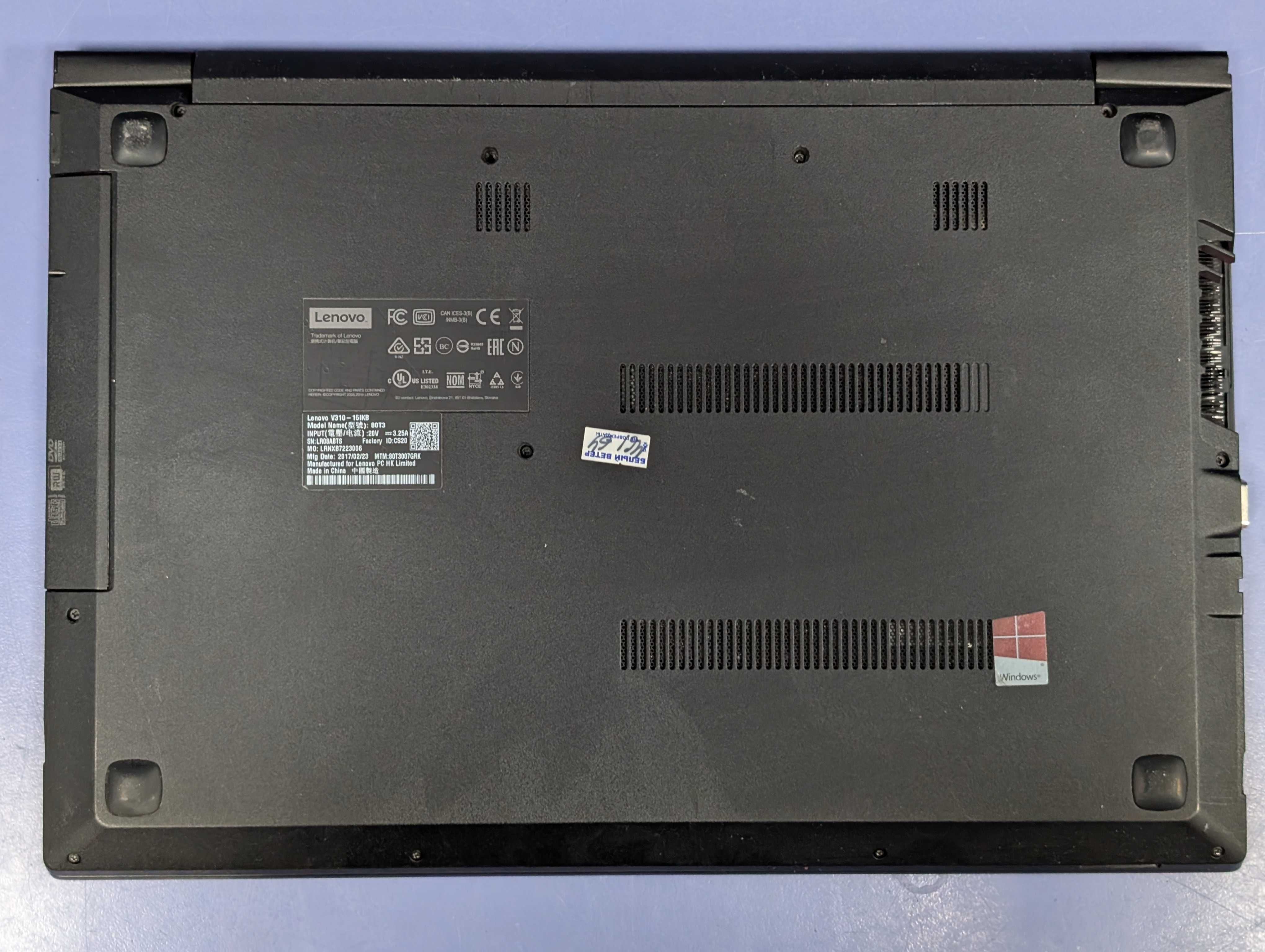 Ноутбук Lenovo V310-15IKB Core i3 7100U, AMD R5 330, 4GB DDR3, HDD 1TB