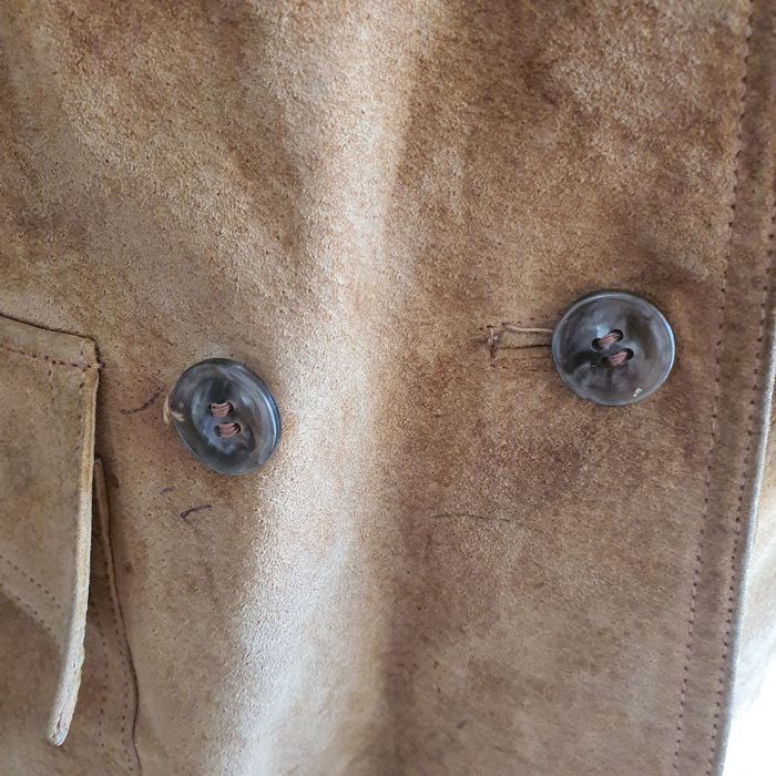 Palton / trench de piele intoarsa