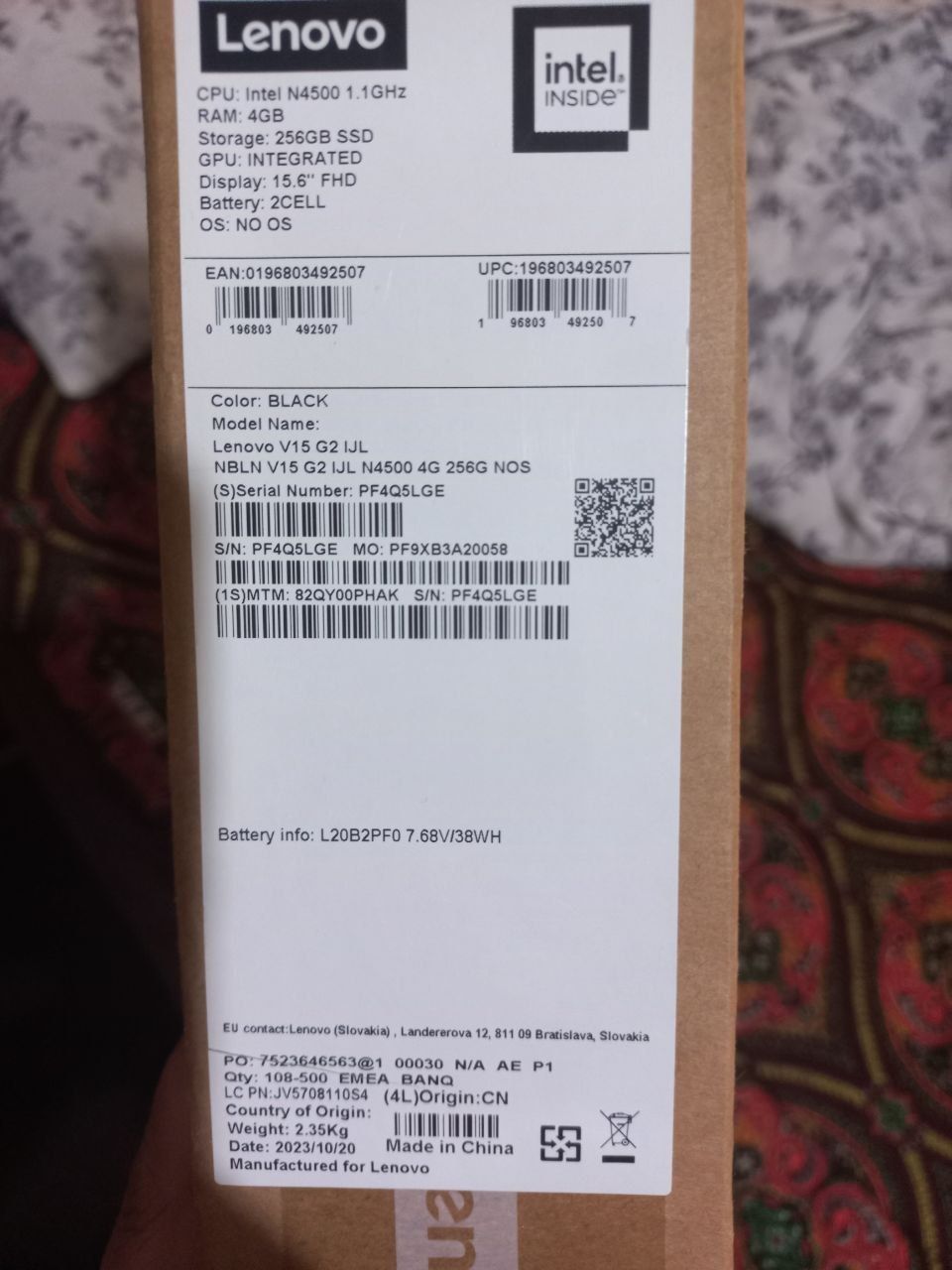 Lenovo v15 G2 IJL