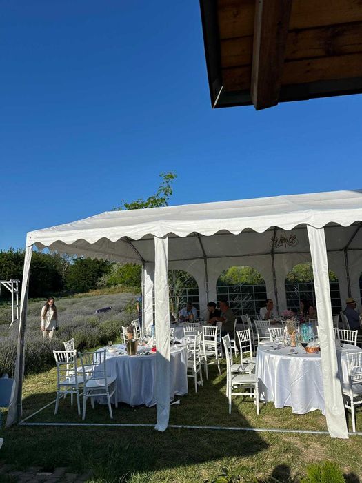 Cort de inchiriat, mese, scaune, vesela, gonflabil
