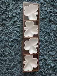 Set 4 recipiente ceramica, forma de trifoi