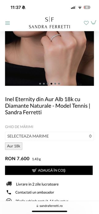 Inel cu diamante aur  18k