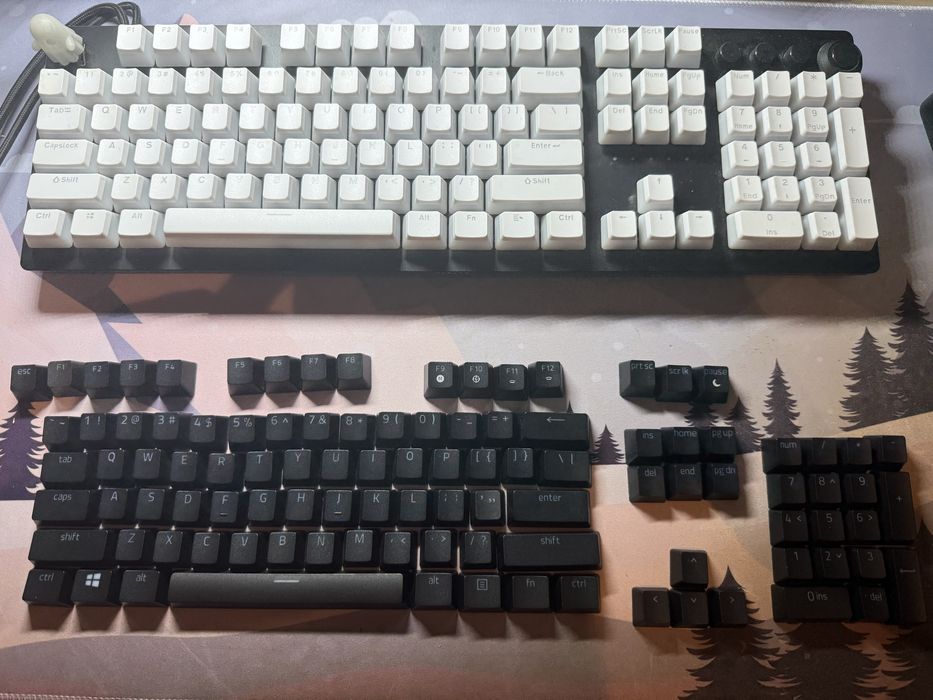 Tastatură Razer Huntsman V2 Analog + Set Taste Albe PBT + Originale