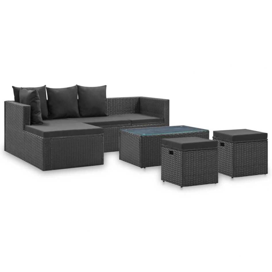 Set mobilier de gradina/terasa cu perne canapea/coltar Ratan NOU FORLI