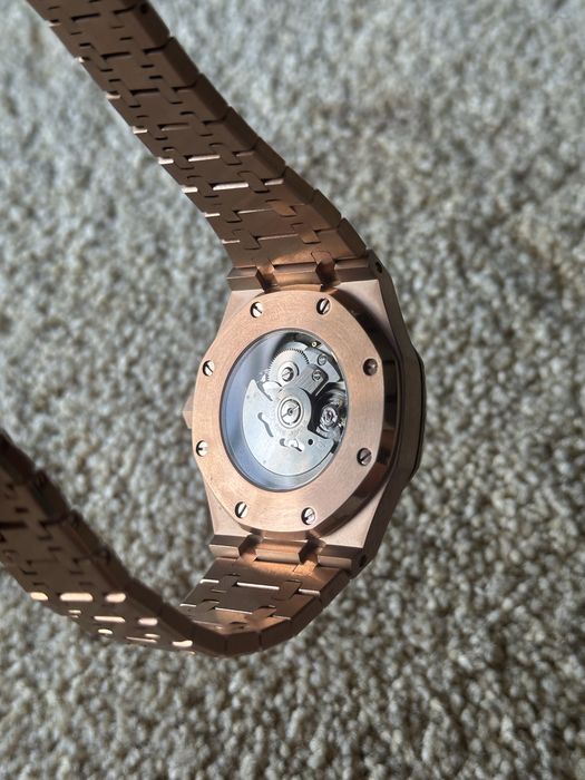 Ceas Seiko Royal Oak Rose Gold Black Mod