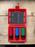 Set 3 chei tubulare de impact WURTH, prindere 1/2'' - 17mm, 19mm, 21mm