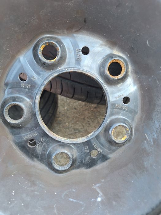 Jante tabla 5x120mm originale BMW cu cauciucuri Vara