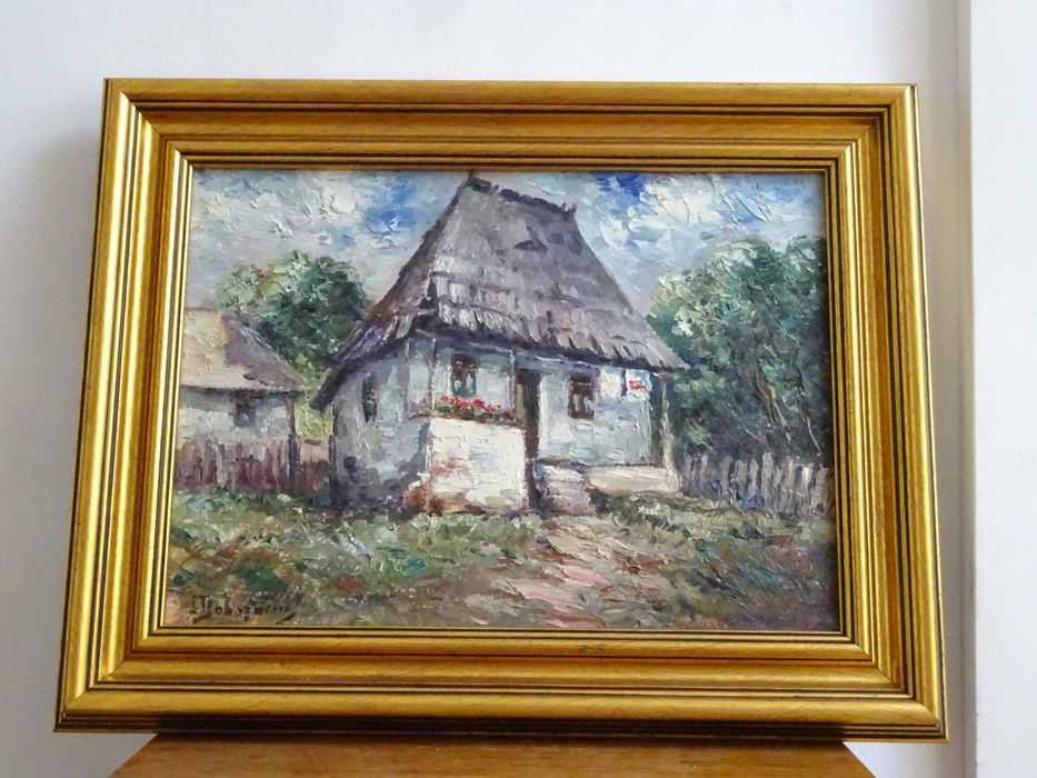 Ion Dobosariu, ‘Casa la tara’ – Ulei pe carton