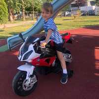 Motocicleta electrica copii 2-7 ani BMW S1000R Roti Ajutatoare  Alb