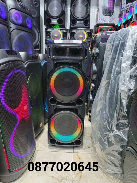 Караоке тонколона 2 х 10 инча KTS 1707 с 2 микрофона