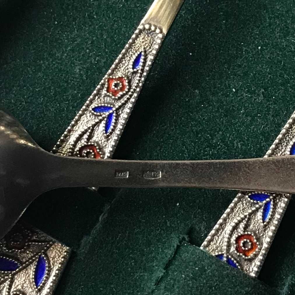 Редкий новый набор серебряных ложек СССР