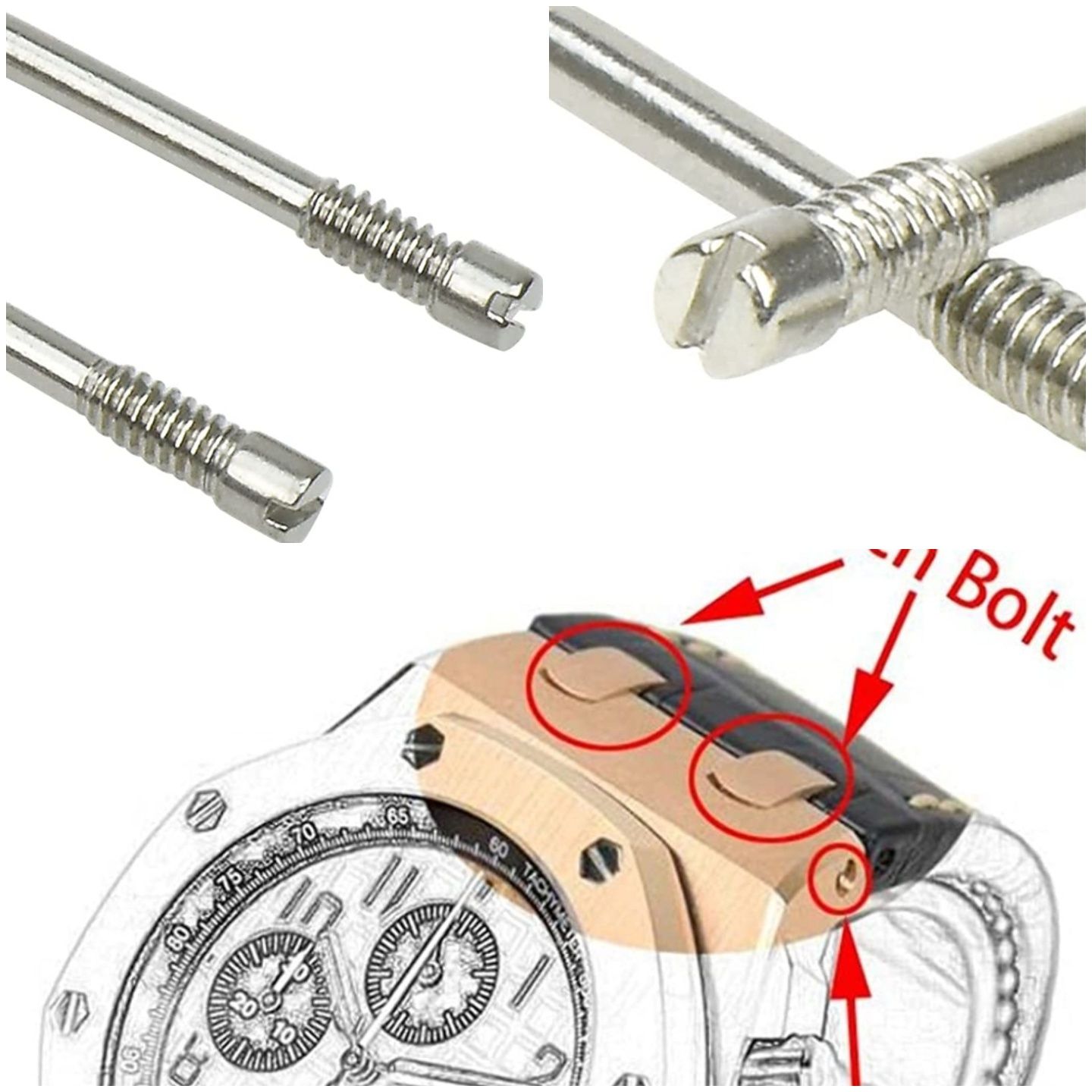 Curea silicon, bratara, ax telescop Audemars Piguet model "Royal Oak"