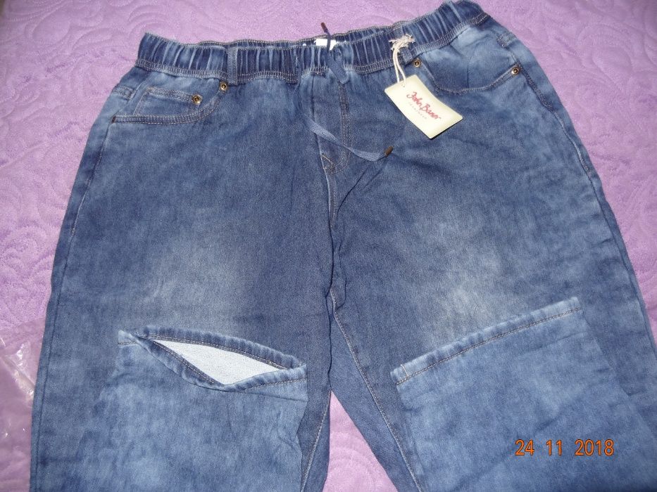 Утепленные брюки-джинсы на 54-56 размер