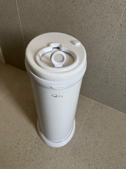 Cos pentru scutece bebelusi, Otel, Alb