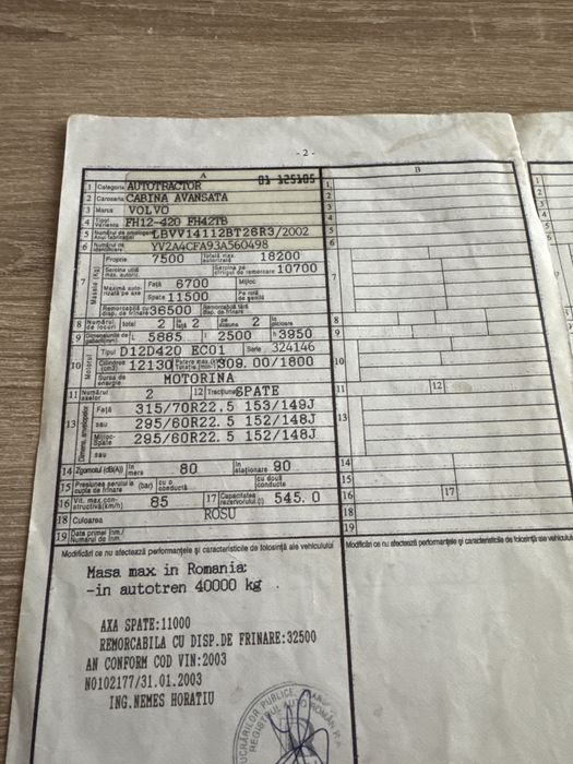 Camion Volvo de vanzare