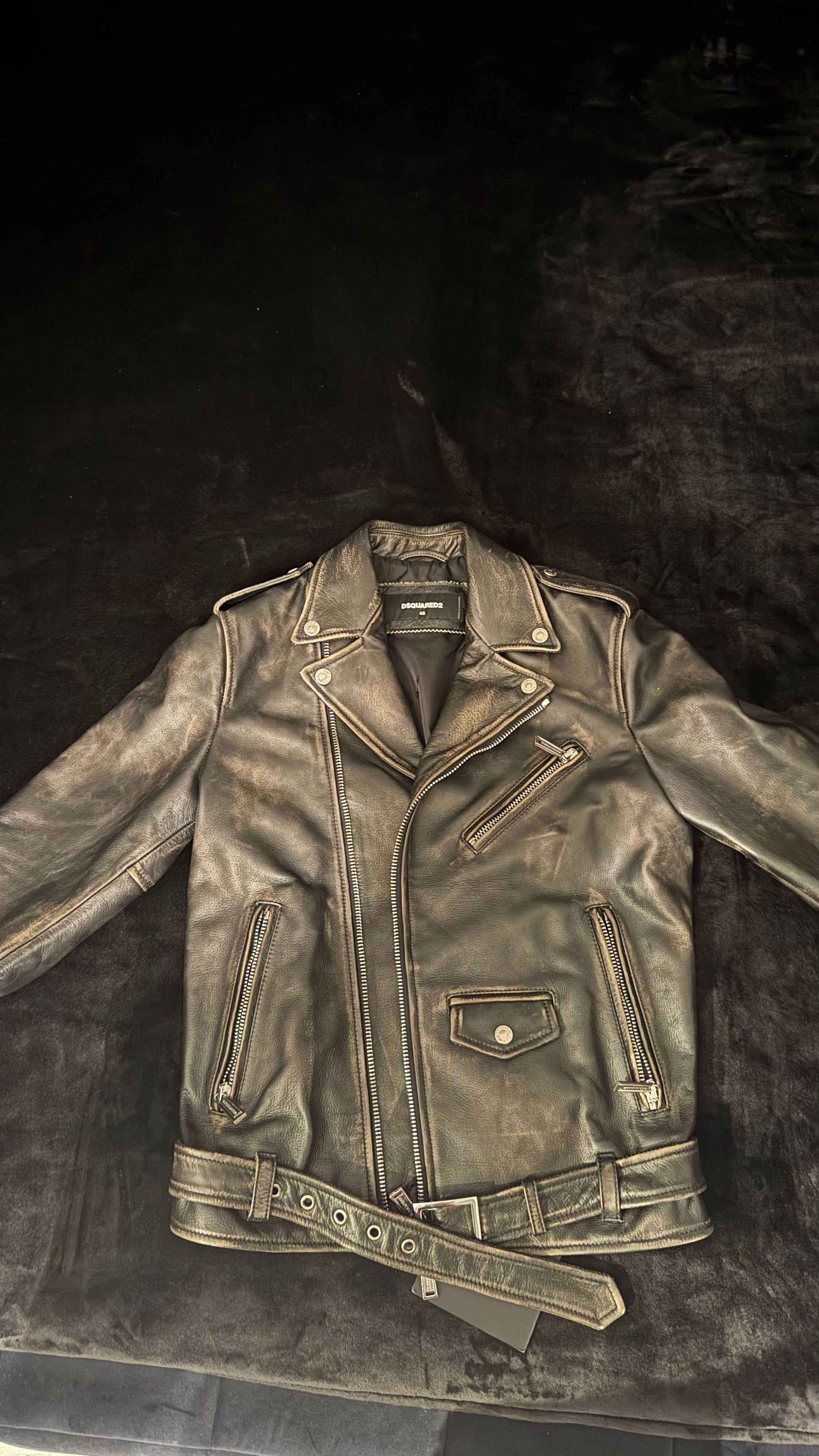 Geaca de piele Dsquared2 autentica, editie limitata!