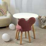 Set masa rotunda copii cu 1 scaun Mickey/Minnie Mouse tapitat