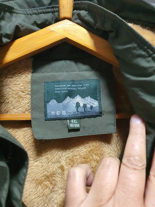 Куртка милитари, теплая, цвет болотныйрр 56- 54