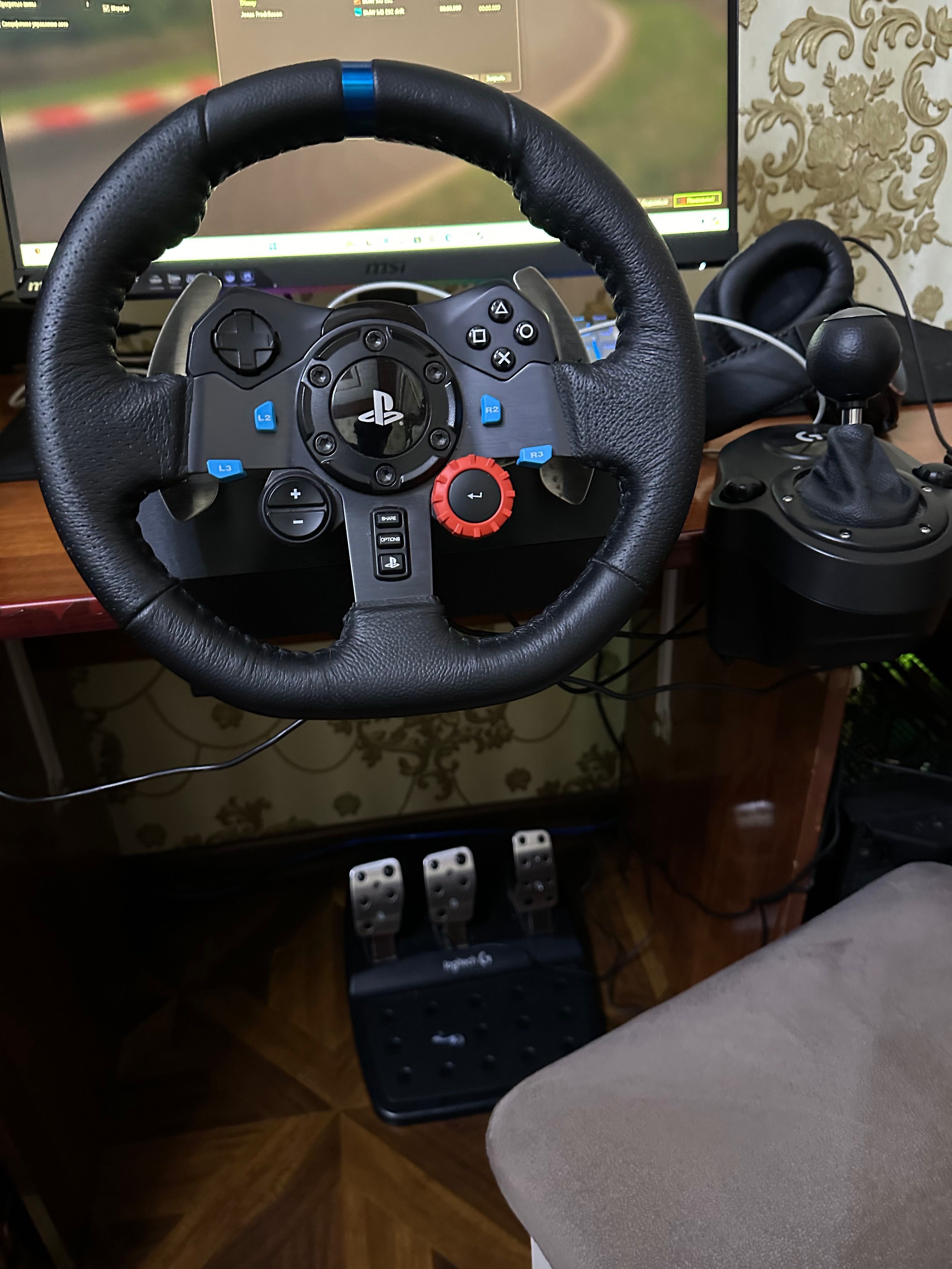 Игровой руль Logitech g29 Driving Force+кпп