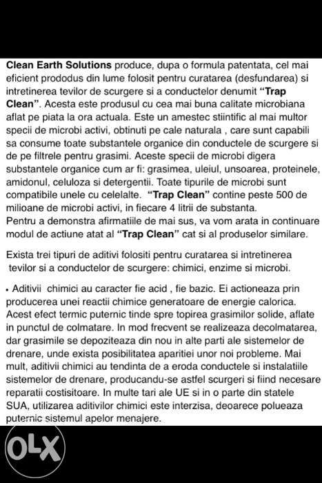 Solutie Grasimi Trap Clean