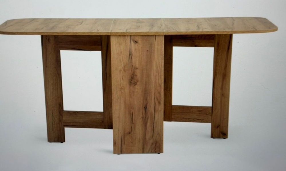 Кухненска маса, сгъваема  80x100/163 цвят топъл дъб