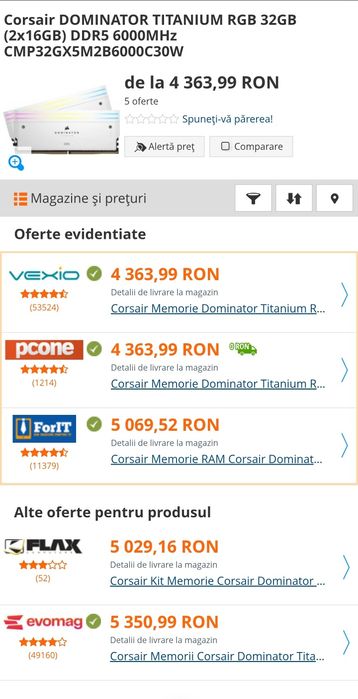 Ram Corsair Dominator Titanium DDR5 32Gb