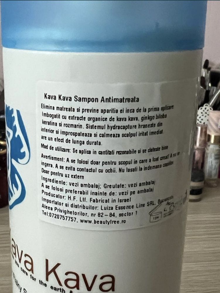 Sampon antimatreata profesional fara sulfati, silicon Kava Kava 1L NOU