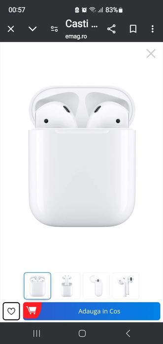Vând airpods 2 originale în stare foarte bună de funcționare