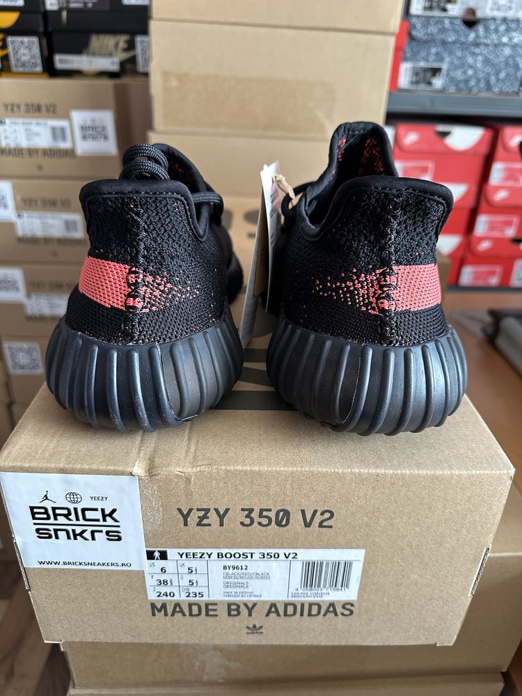 Yeezy 350 Boost Black Red Stripe