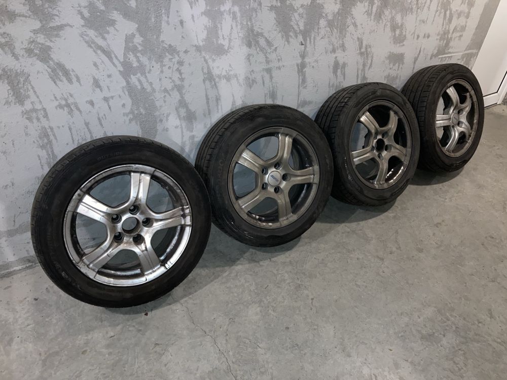 Jante Aliaj 5x112 si anvelope vara Hankook 205x55 R16