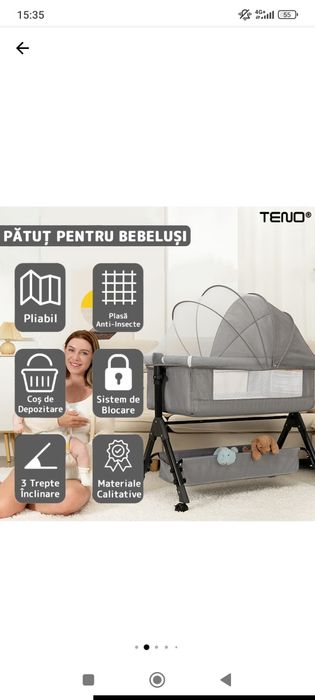 Patut Pliabil pentru Bebelusi Teno