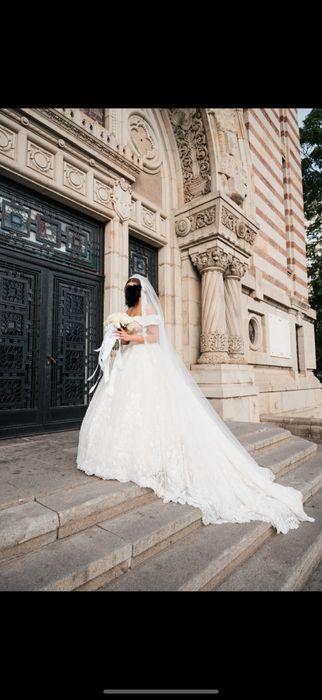 Rochie mireasa corset S-M-L impecabila