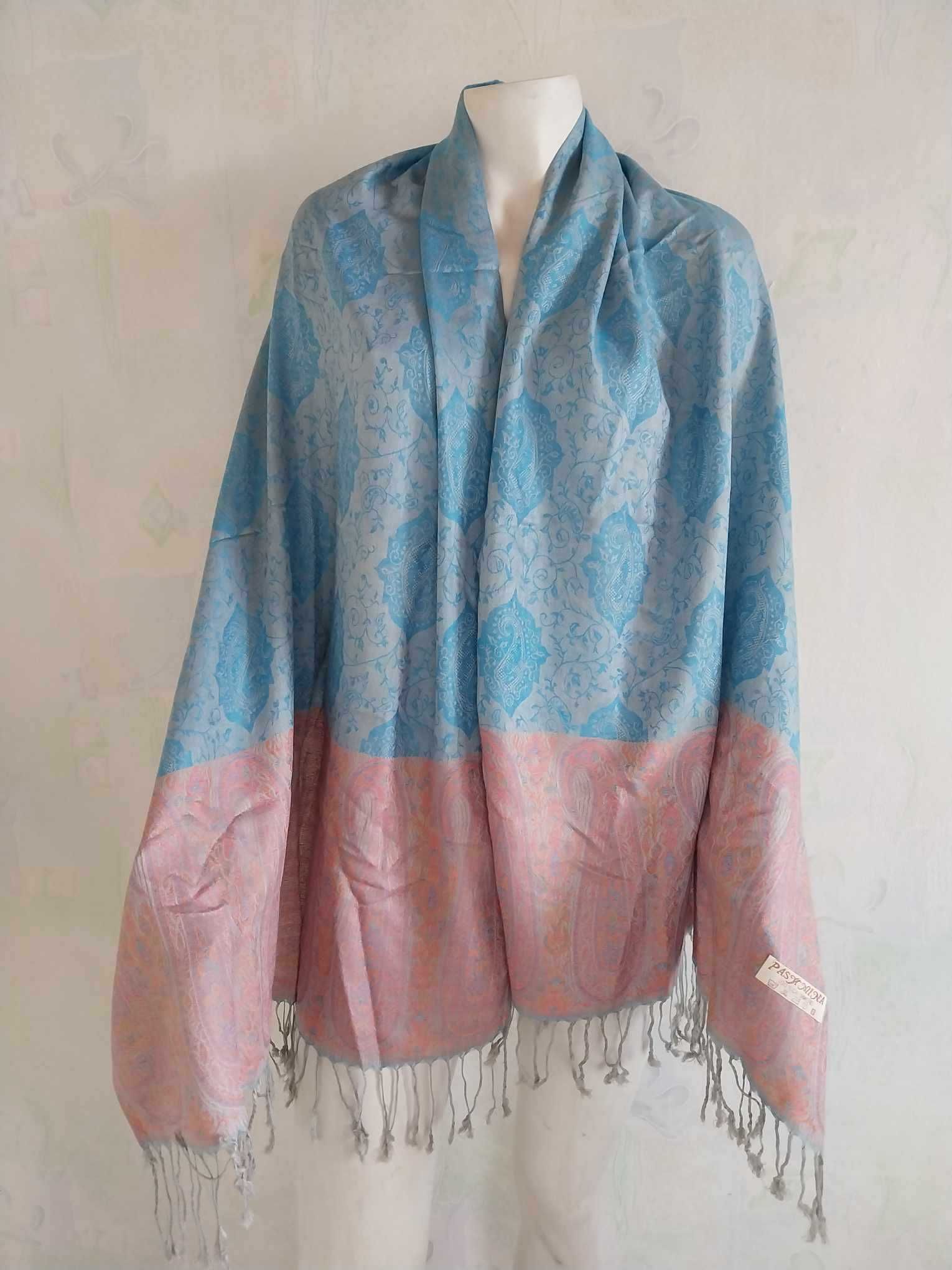 Индийски шалове PASHMINA, Дълги широки шалове с ресни