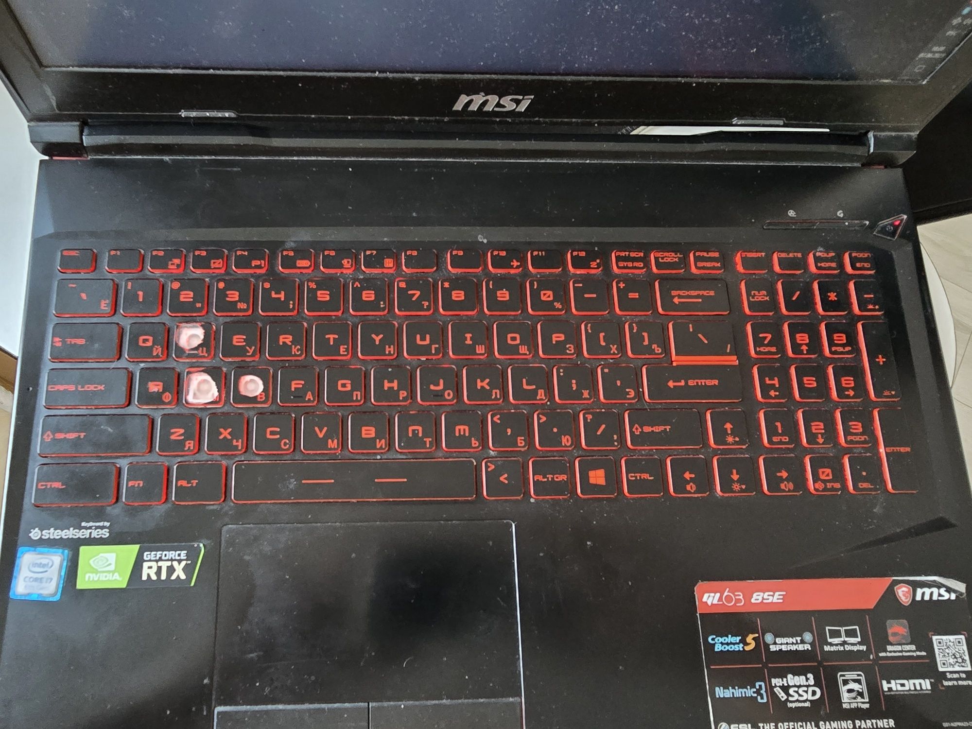 Игровой ноутбук Msi i7 rtx2060 16озу